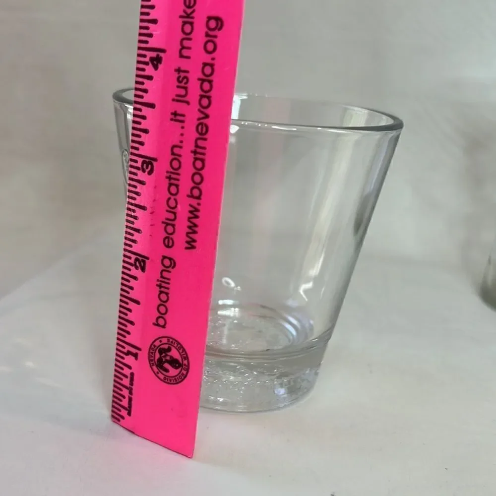 Crown Royal Rocks Glass 8 Oz Embossed Logo 3 1/4 In Round 3 1/2 In Tall Whiskey